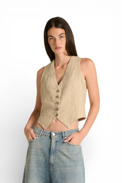 Gilet Jay in puro lino