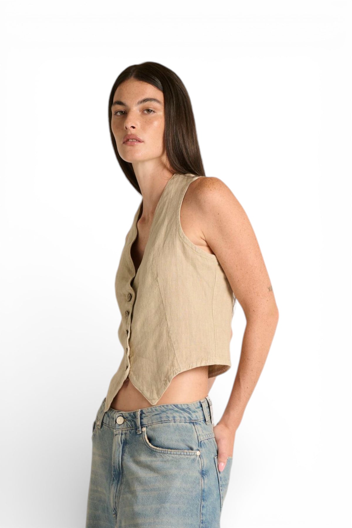 Gilet Jay in puro lino