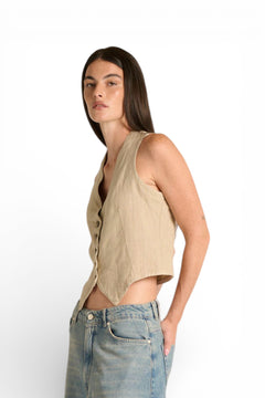 Gilet Jay in puro lino