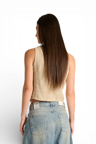 Gilet Jay in puro lino