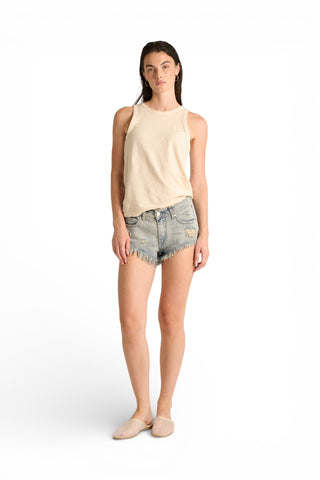 Shorts Troy in denim destroyed