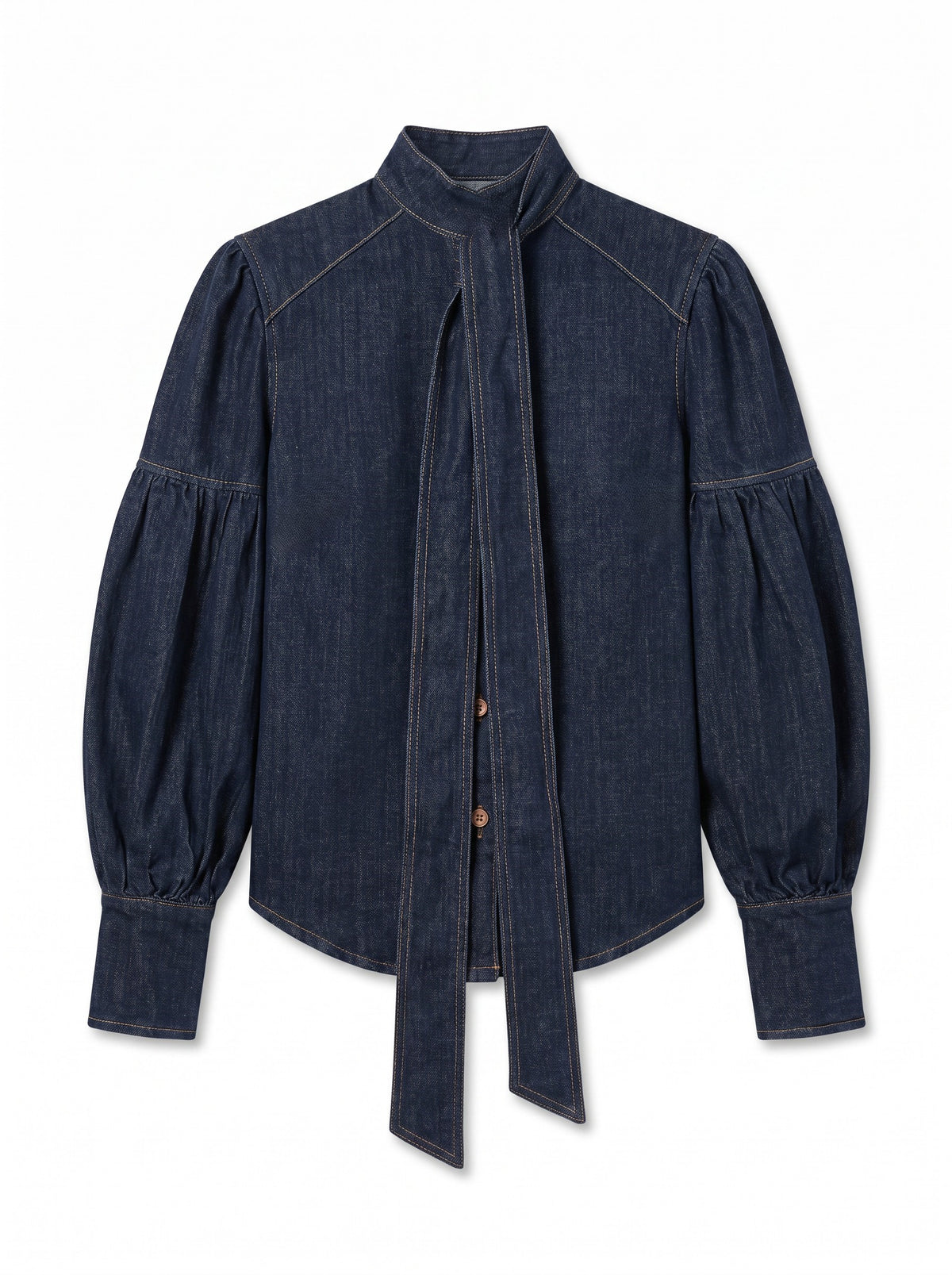 Leo shirt jacket in dark denim with sash