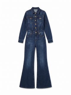 Jumpsuit Margot flared in cross-comfort denim