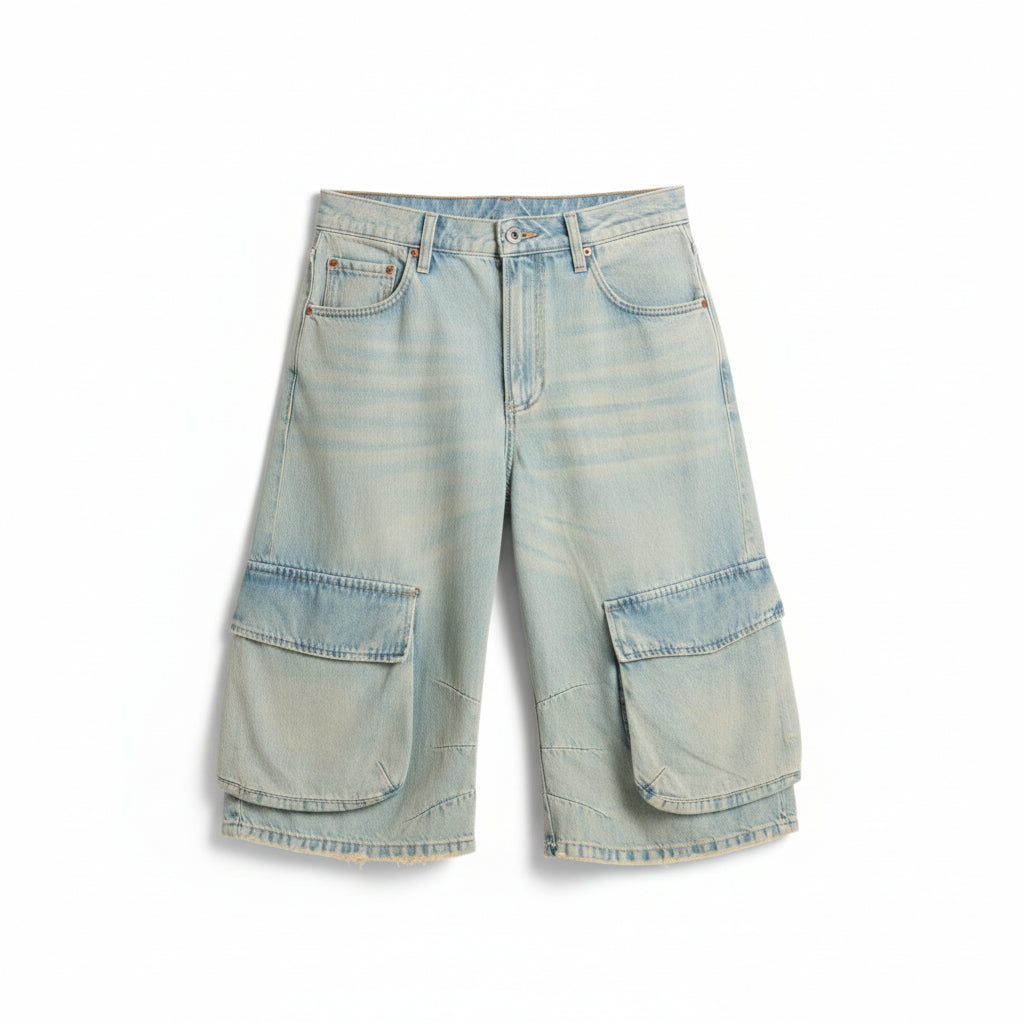 Bermuda cargo Dany in denim light