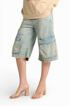 Bermuda cargo Dany in denim light
