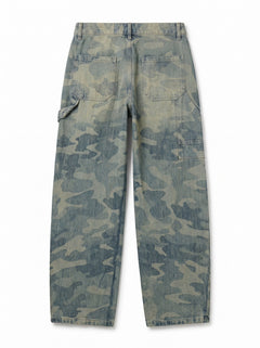 Jeans Charli carpenter barrel in denim camouflage laserato