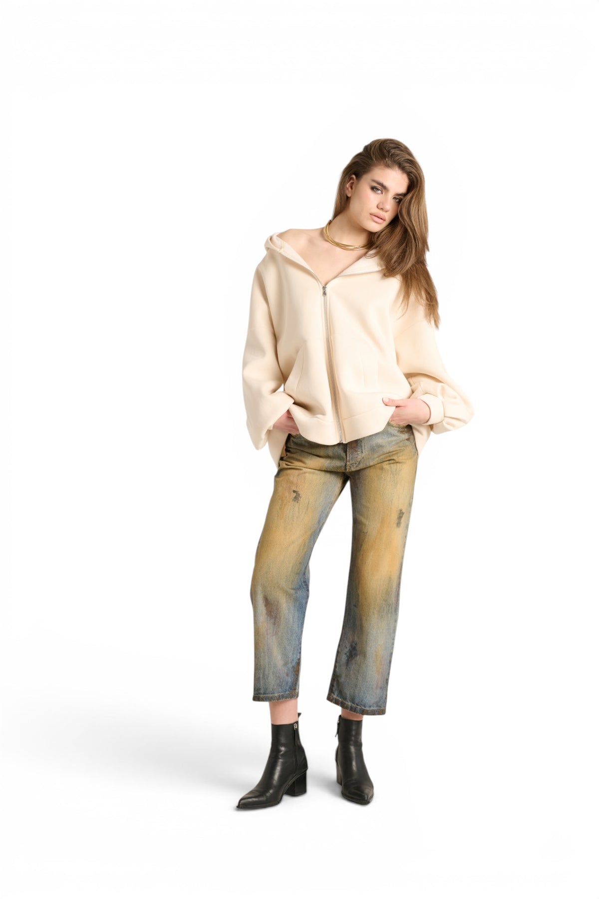 Jeans Giusy regular in denim blu superdirty