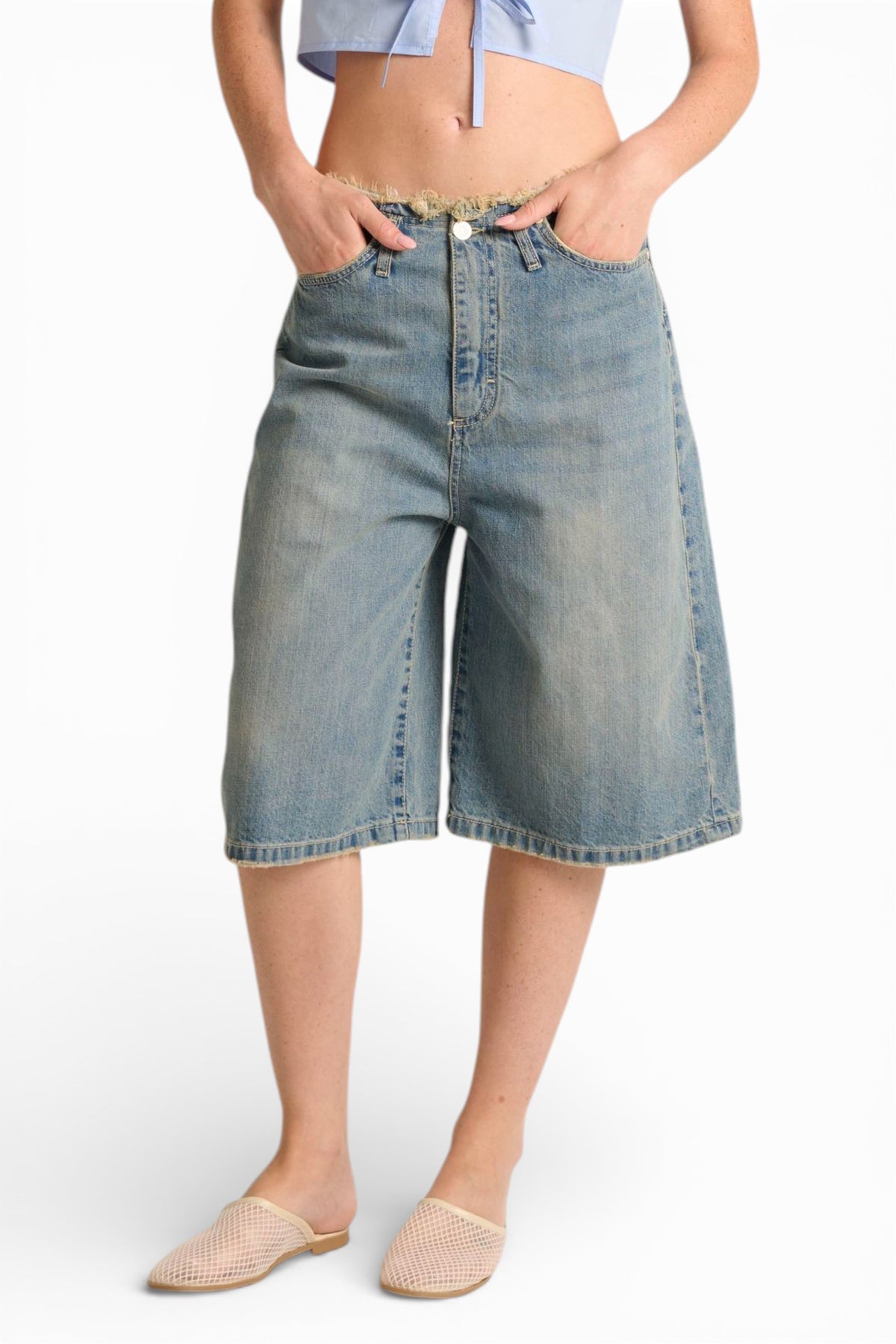 Bermuda Kota con bustino sfrangiato