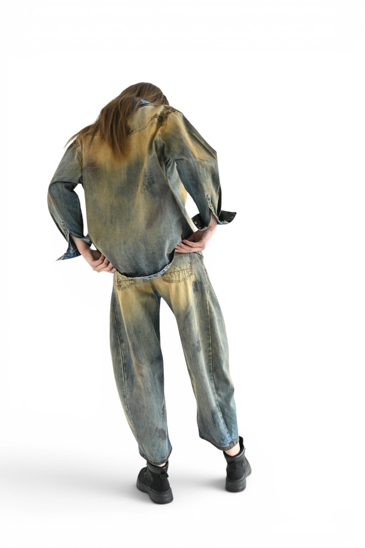 Axel butterfly jeans in superdirty blue denim