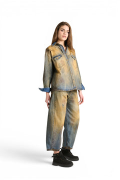 Axel butterfly jeans in superdirty blue denim