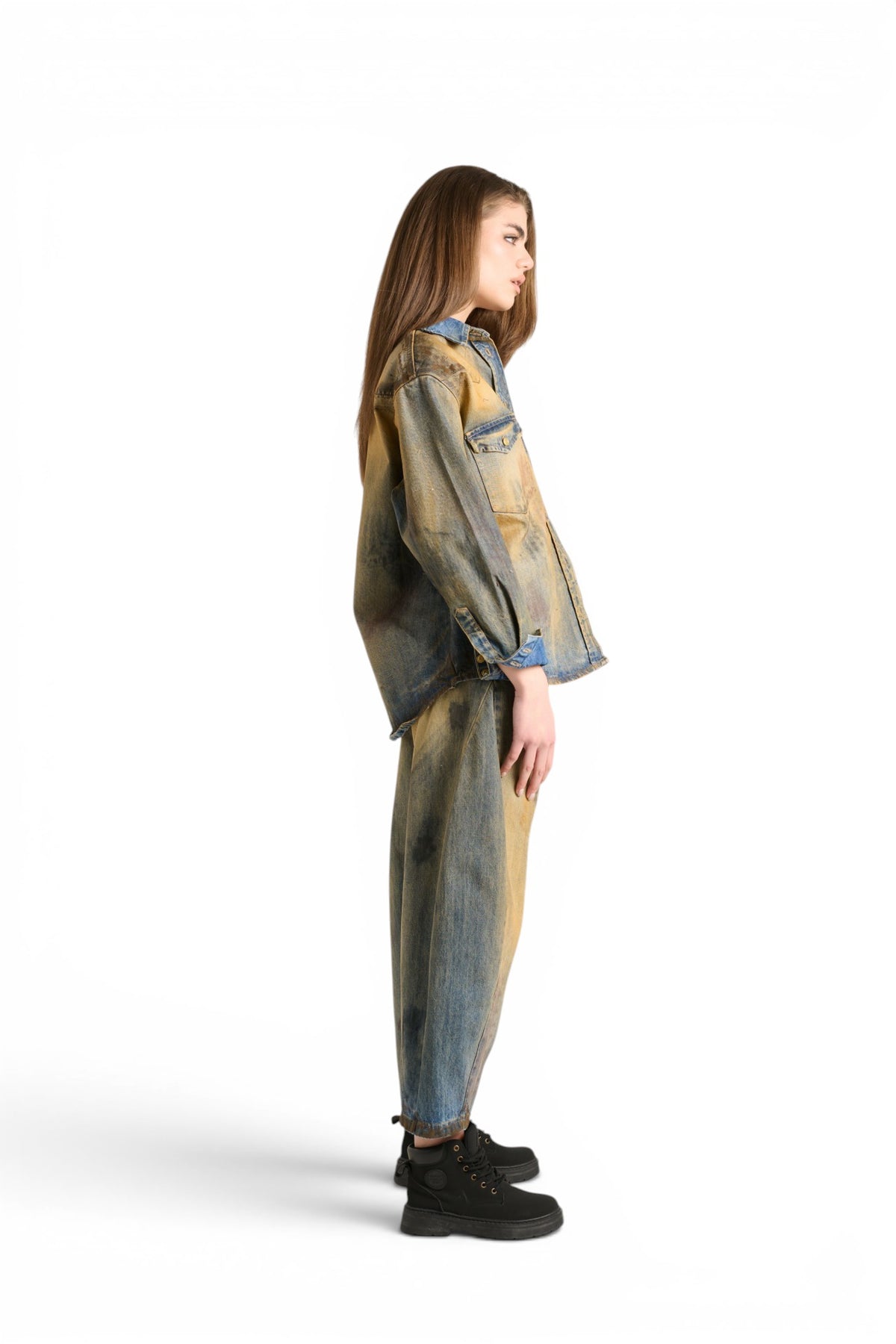 Axel butterfly jeans in superdirty blue denim