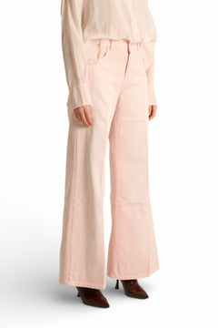 Pantaloni Anne wide leg in drill fermo spraywash
