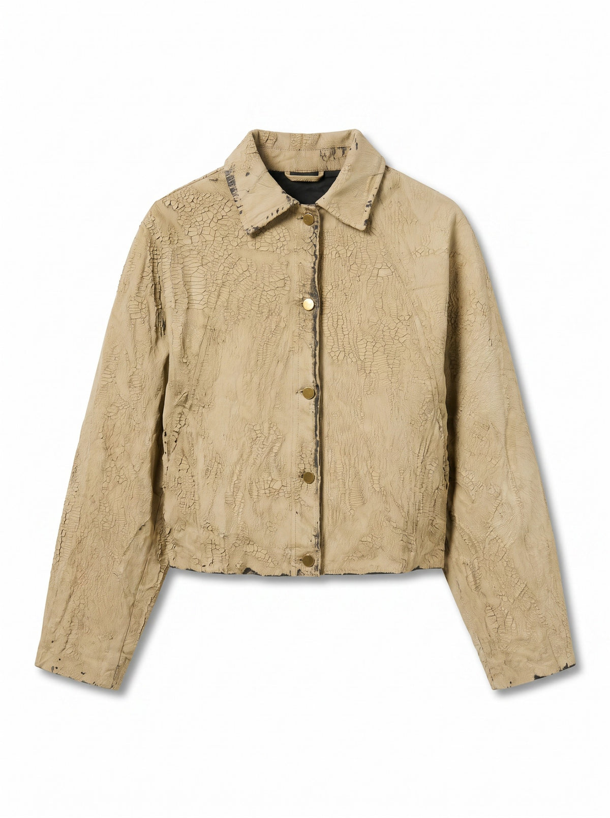Bomber Jimmy oversize in denim crackle beige