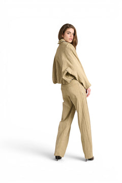 Bomber Jimmy oversize in denim crackle beige