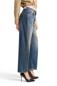 Anya eggfit jeans with side studs