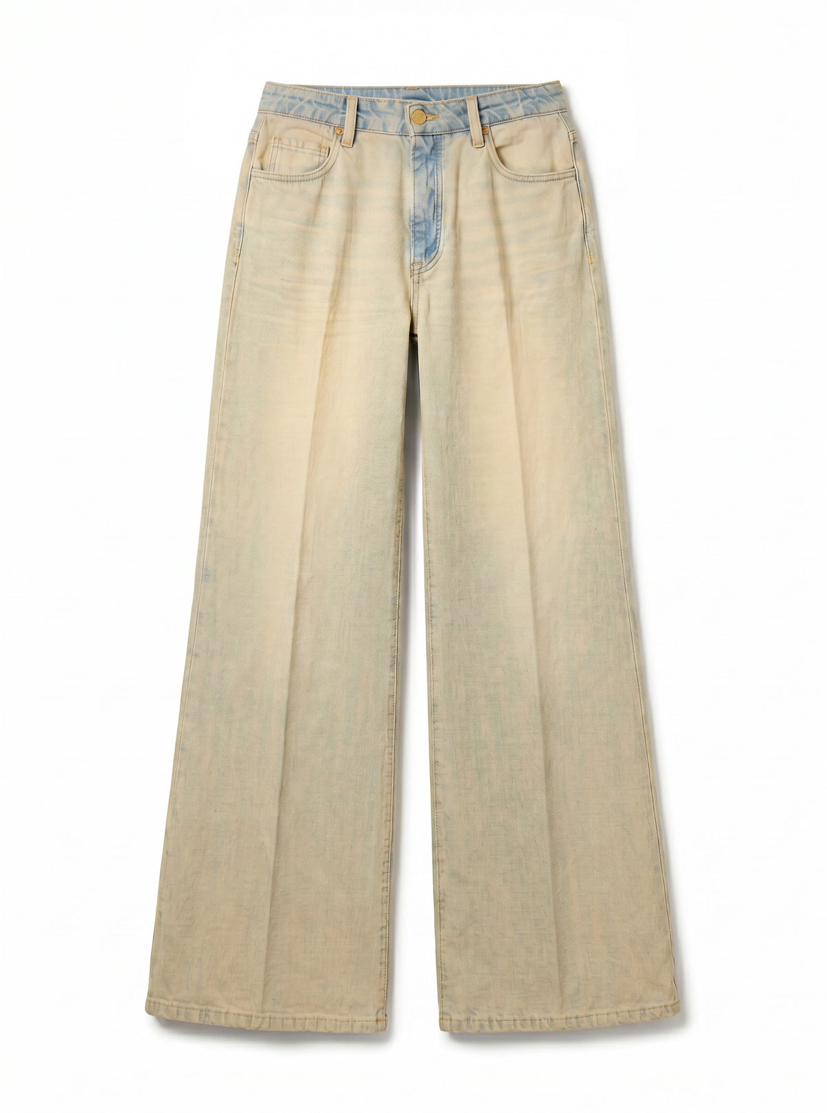 Anne wide leg jeans with inside out used wash