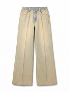 Anne wide leg jeans with inside out used wash