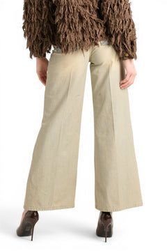 Anne wide leg jeans with inside out used wash