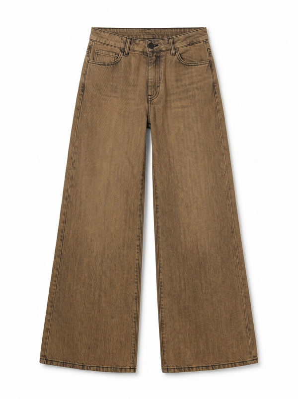 Jeans Brenda wide leg in denim ruggine used