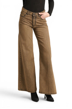 Jeans Brenda wide leg in denim ruggine used