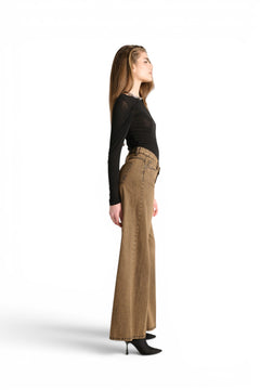 Jeans Brenda wide leg in denim ruggine used