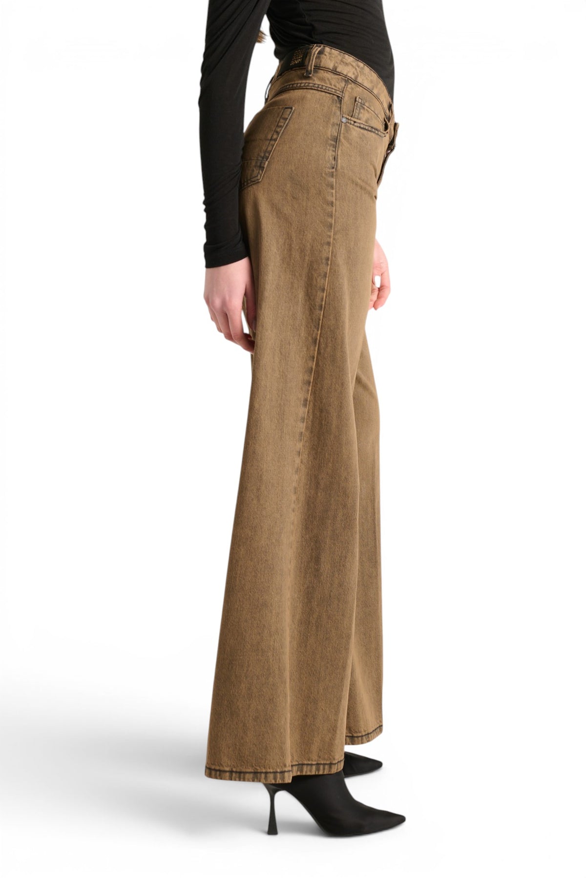 Jeans Brenda wide leg in denim ruggine used