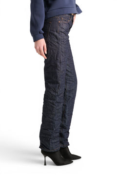 Bryana straight leg jeans in raw wrinkled-effect denim