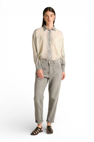 Jeans Abby relaxed in denim grigio slegato