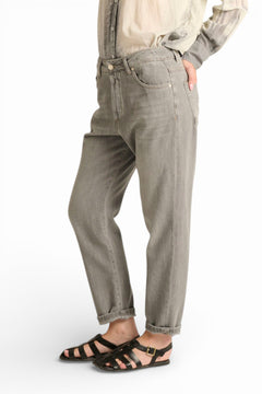 Jeans Abby relaxed in denim grigio slegato