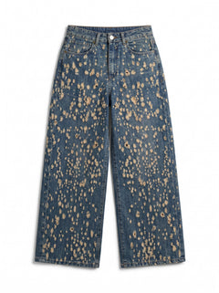 Jeans Ben straight in denim microdestroyed