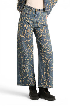 Jeans Ben straight in denim microdestroyed