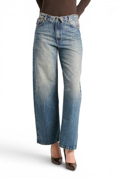 Jeans Dodo barrel con bustino rovesciato