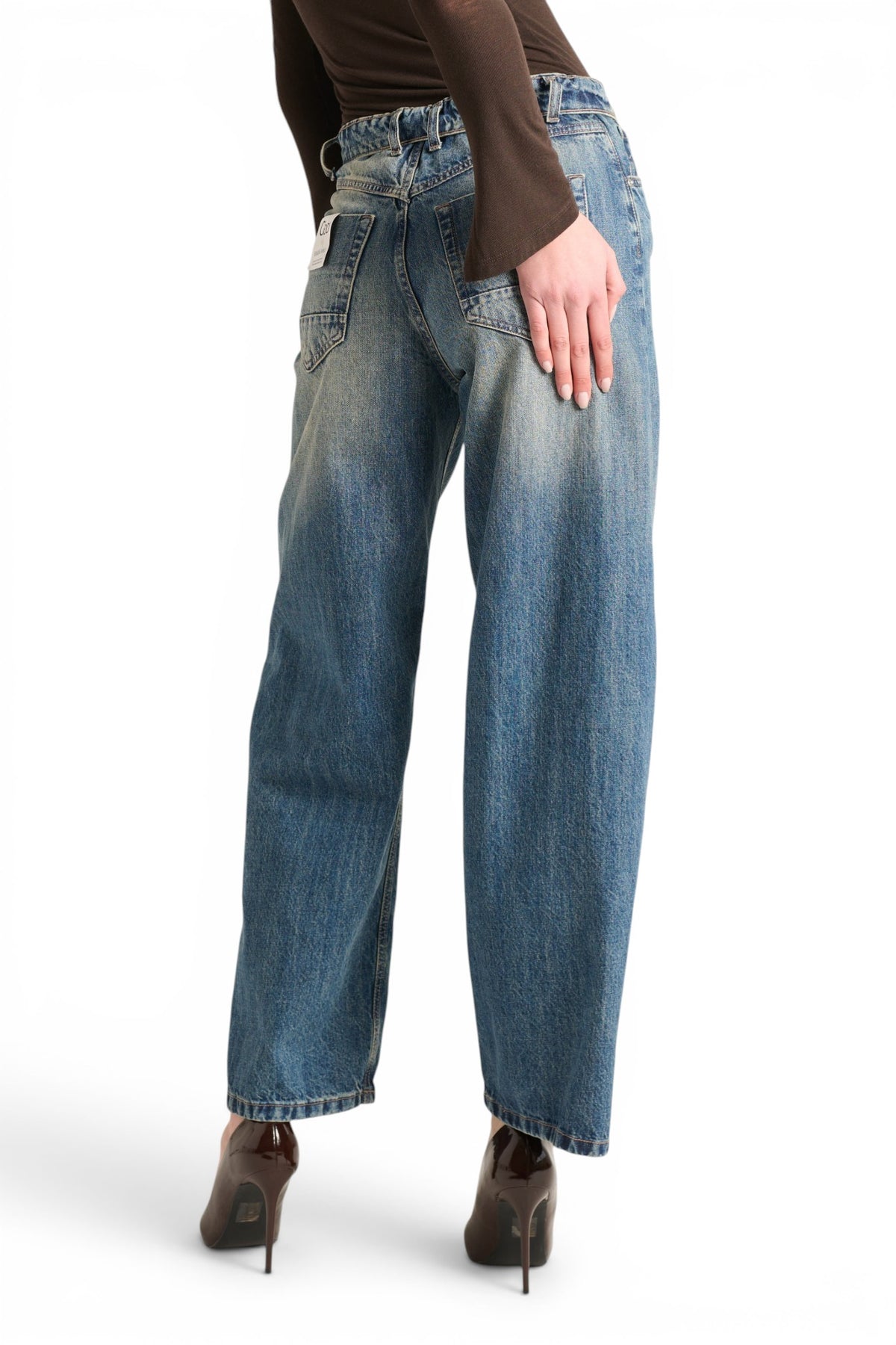 Jeans Dodo barrel con bustino rovesciato