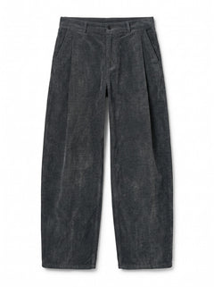 Jeans Anais barrel in denim floccato in trama
