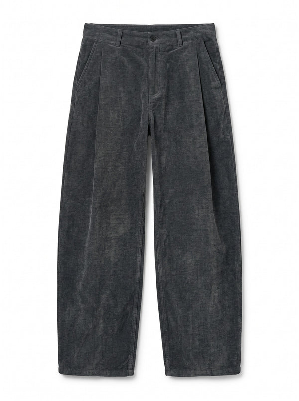 Jeans Anais barrel in denim floccato in trama