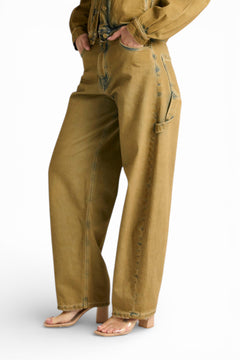 Jeans Charli carpenter barrel in denim sovrattinto dirty