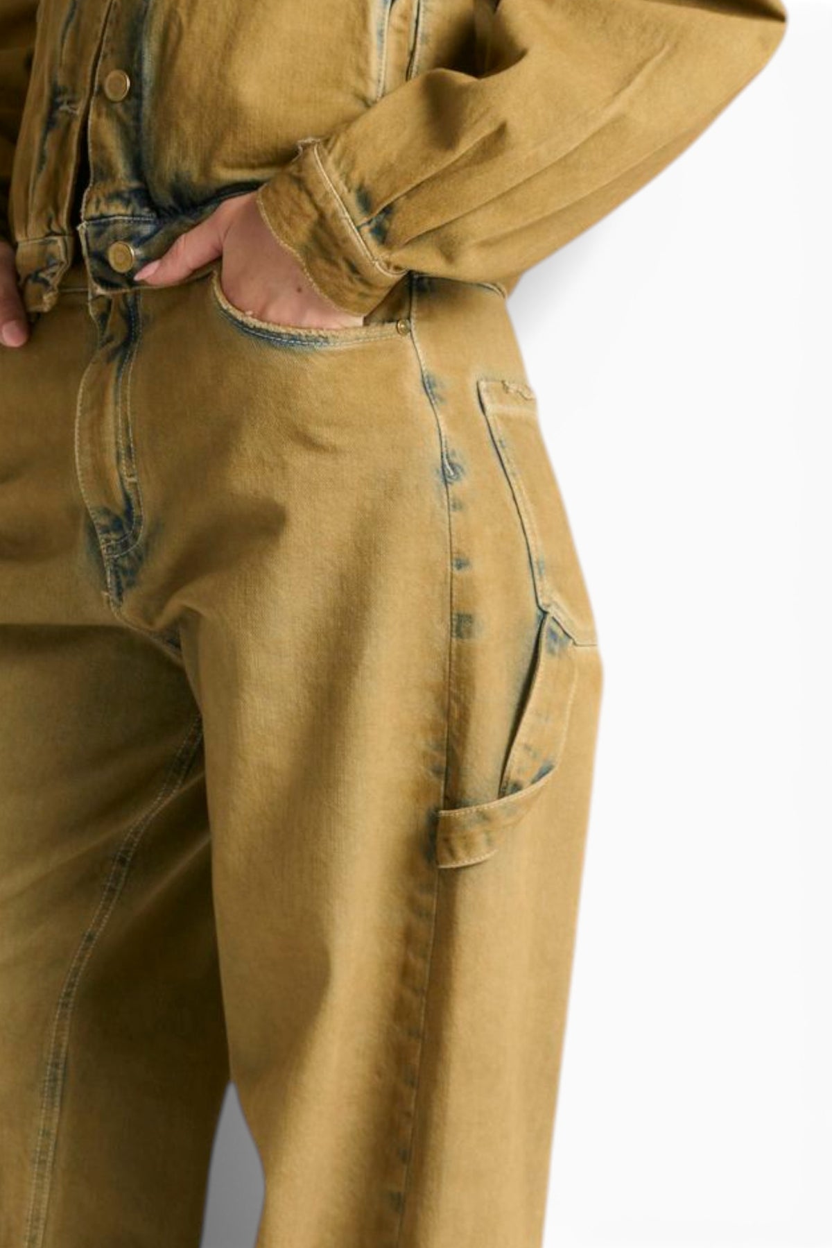 Jeans Charli carpenter barrel in denim sovrattinto dirty