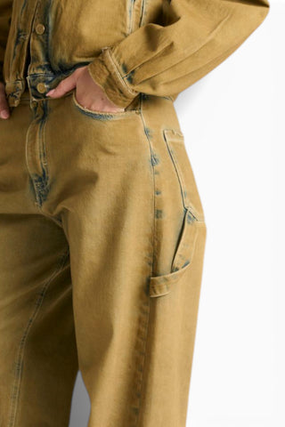 Jeans Charli carpenter barrel in denim sovrattinto dirty