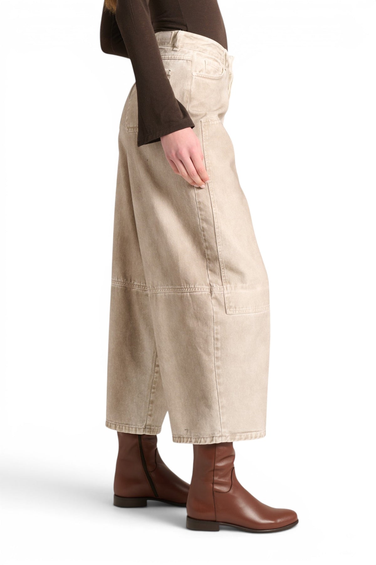 Pantaloni Clea balloon work in drill spray color