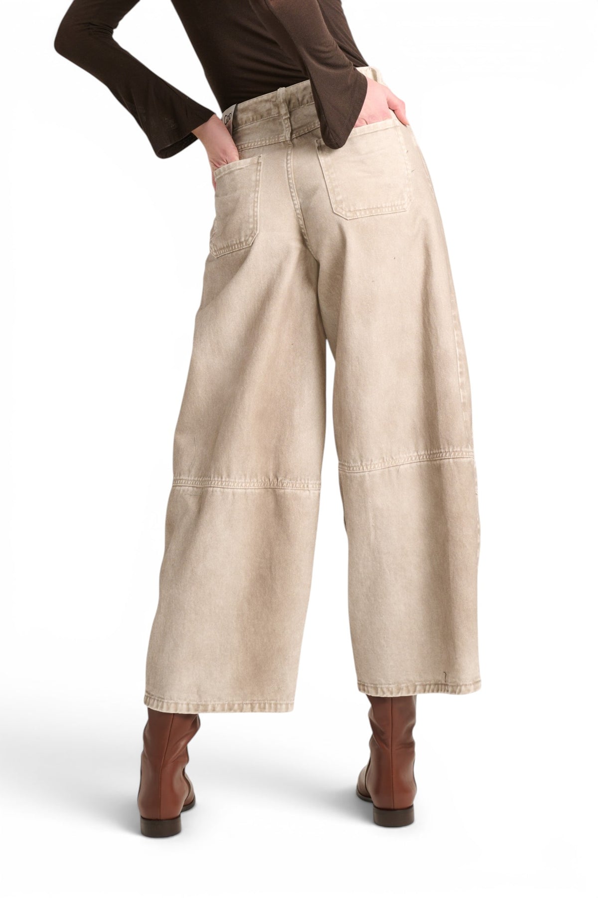 Pantaloni Clea balloon work in drill spray color