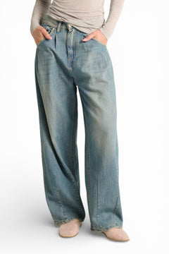 Jeans Balo wide balloon in denim misto tencel