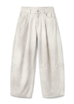 Pantaloni Dany barrel con pinces in drill spray color