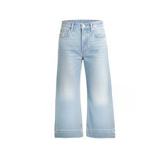 Jeans Chica wide leg cropped in denim fermo