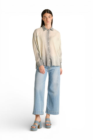 Jeans Chica wide leg cropped in denim fermo