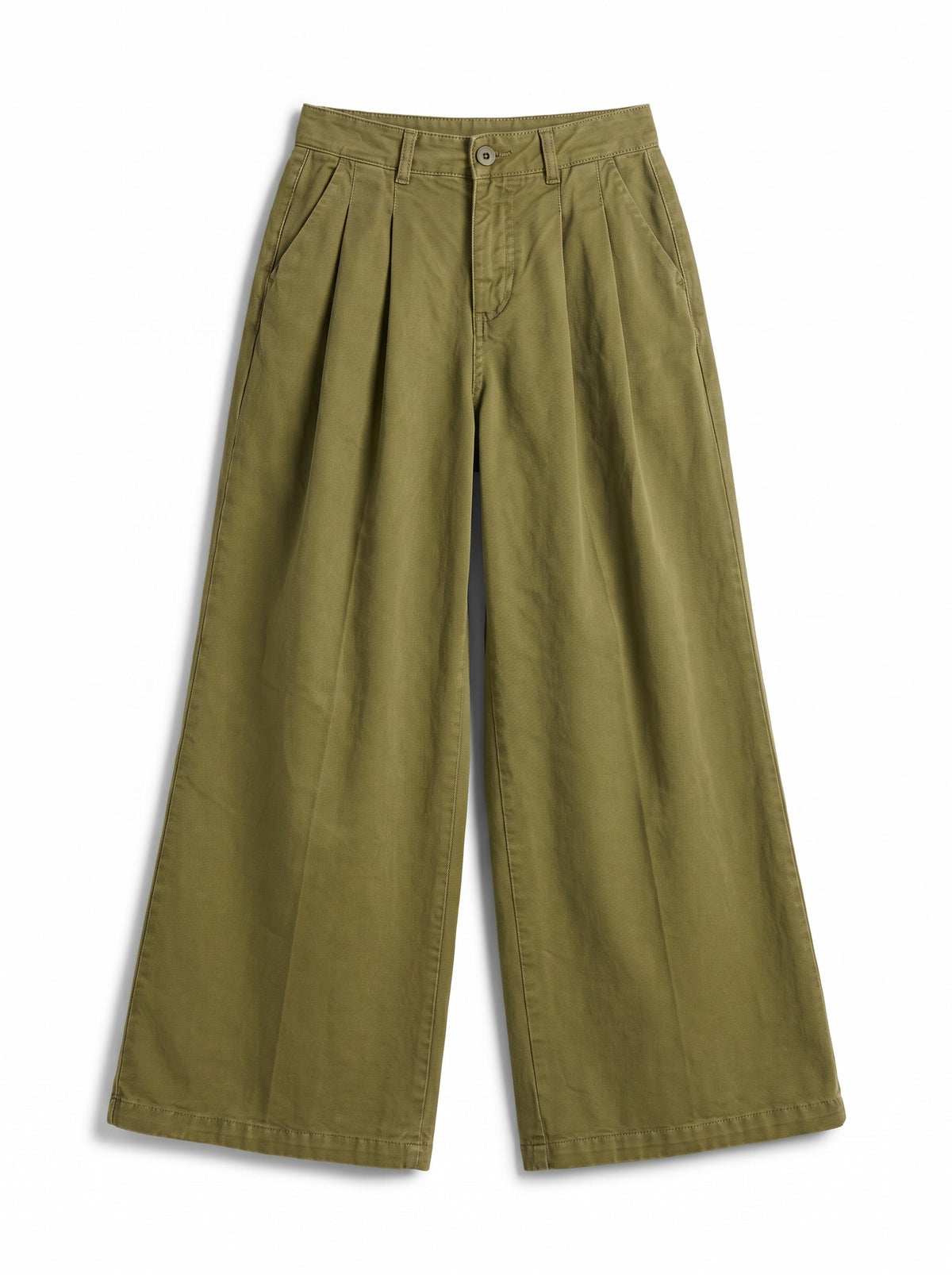 Pantaloni Jina palazzo wide leg in gabardin doppio ritorto