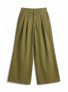 Pantaloni Jina palazzo wide leg in gabardin doppio ritorto