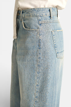 Jeans Anya eggfit con esplosione strass laterale