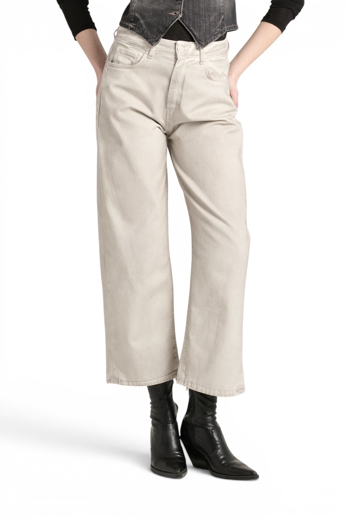 Pantaloni Manu in drill spray color