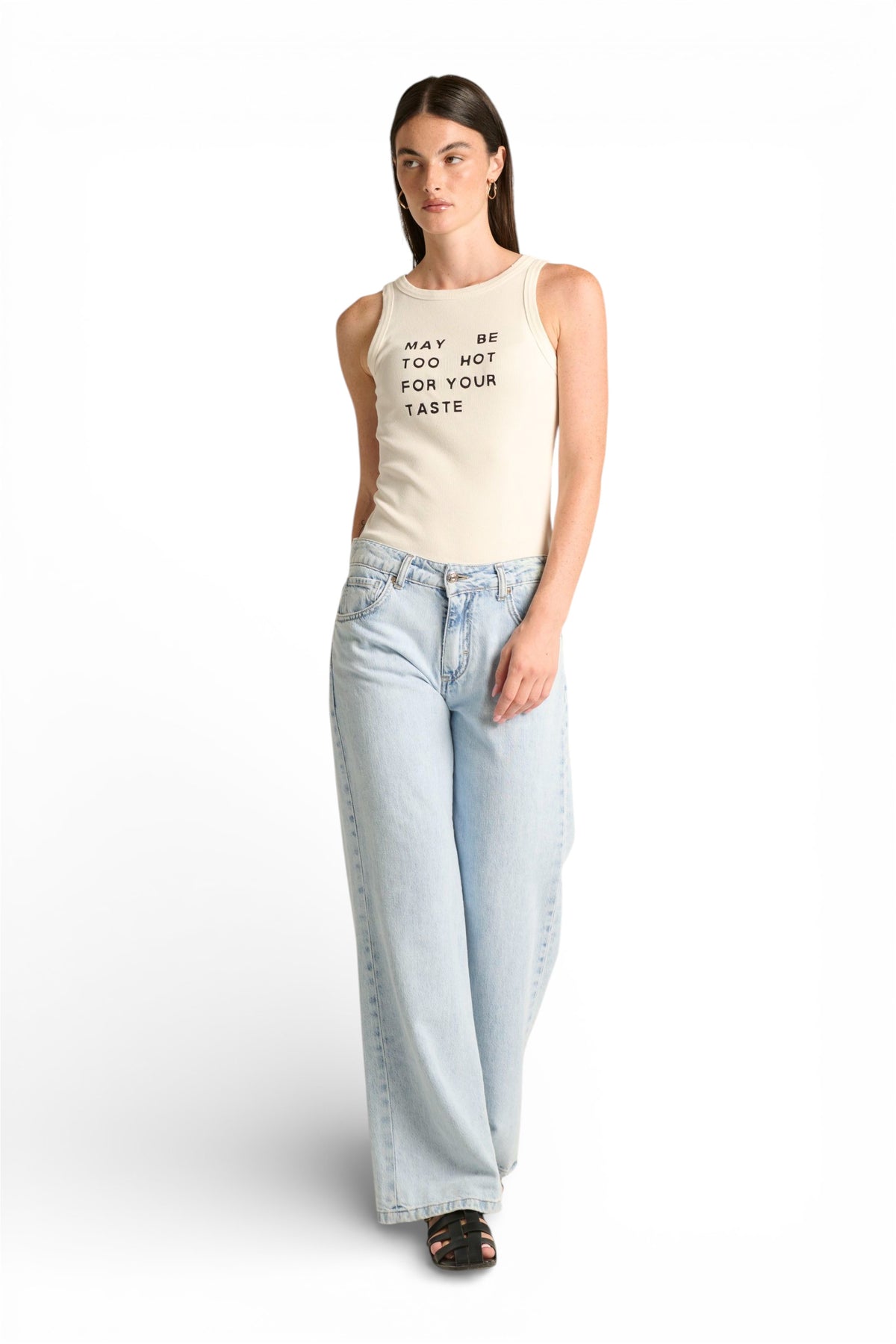 Jeans Clara straight in denim misto tencel