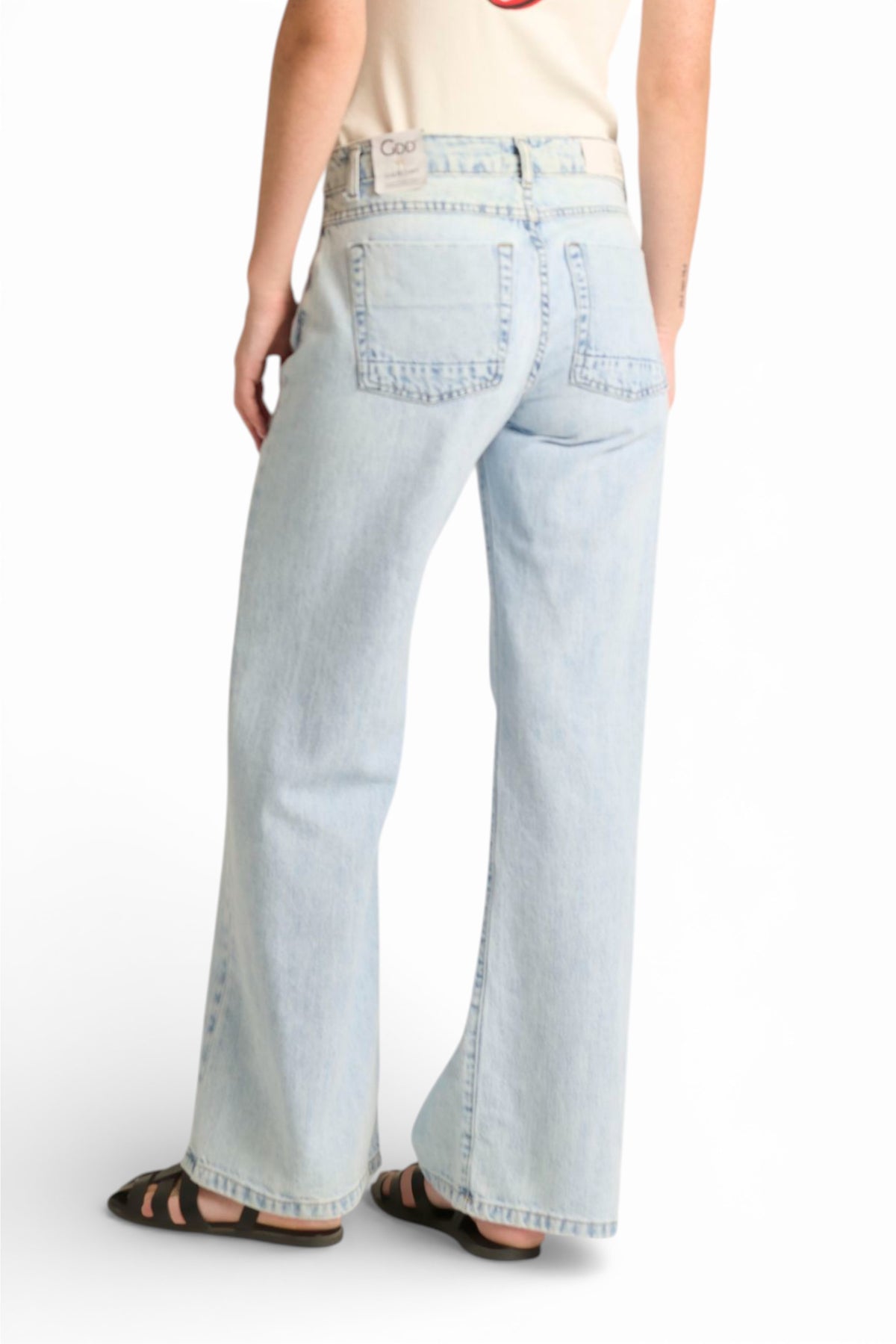 Jeans Clara straight in denim misto tencel